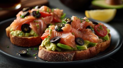 Delicious salmon avocado toast a gourmet kitchen photography guide