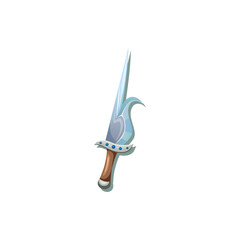 Elegant fantasy blade and ceremonial dagger vector game asset