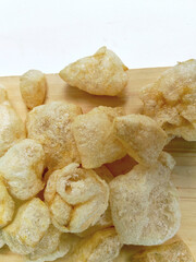 Traditional Indonesian Dorokdok, Crispy Fried Beef Skin Crackers