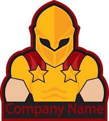 Knight Warrior Logo Design Vector