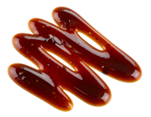 Hoisin sauce smear isolated on transparent background