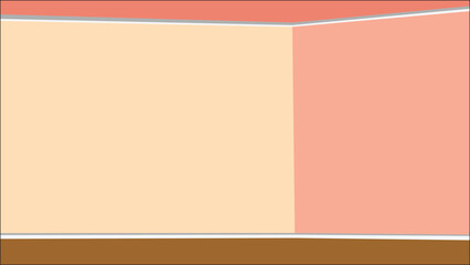 Interior Design Empty Room Hall 3 Wall Minimalist Bedroom Modern Apartment Interior Living Room Lobby No People Vector