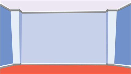 Empty Living Room Hall 3 Wall Interior Design Minimalist Bedroom Modern Apartment No People Indoor House Vector