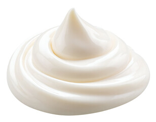 Mayonnaise smear isolated on transparent background