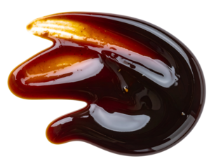 Soy sauce smear isolated on transparent background