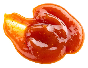 Sweet and sour sauce smear isolated on transparent background