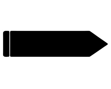 Simple black right pointing arrow with rectangle on the left edge