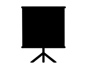 Blackboard on a tripod stand, teaching and presentation tool for education, simple icon