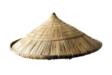Conical straw hat, handcrafted