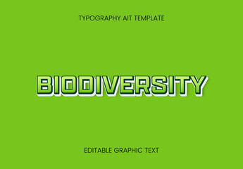 Green Ecology Font Nature 3D Layered Bold Text Effect