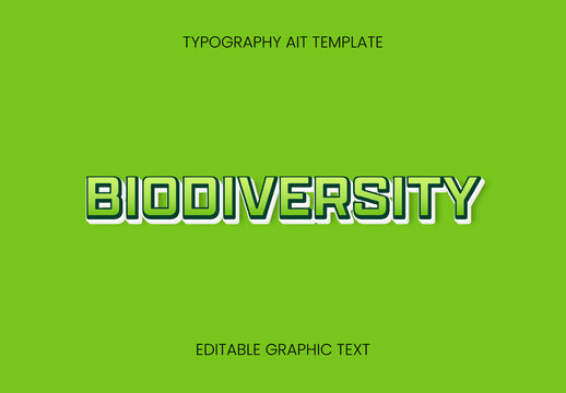 Green Ecology Font Nature 3D Layered Bold Text Effect