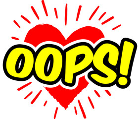 Cartoon comic sign burst clouds. Speech bubble, Oops sign expression and pop art text frames. Comics mem expressions speech, superhero book Oops label. Isolated vector symbols set