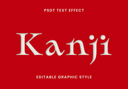 White Japan Font Kanji Asian Minimal Text Effect