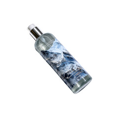 Glacial Mist Body Spray Bottle with Mountain Design
