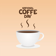 vector graphic of National Coffee Day ideal for National Coffee Day celebration