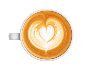 heart shaped coffee cup