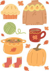 autumn fall element vector illustration