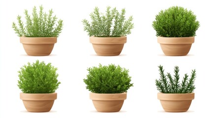 Fototapeta premium Potted plants illustration set