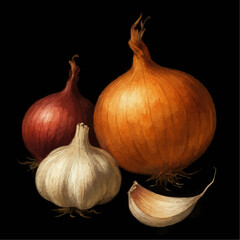 Onion and garlic