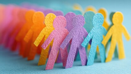Colorful Paper People Group