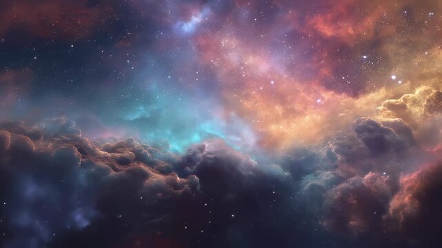 Central region of the heart nebula in the cassiopeia constellation with vibrant red hydrogen clouds, glowing star clusters, and intricate interstellar dust formations in deep outer space