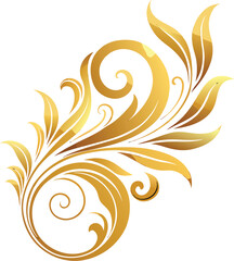 opulent gold floral swirl intricate tendrils 