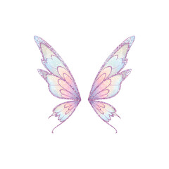 Pink fairy wings for costume design, fantasy characters, or magical children’s dress-up