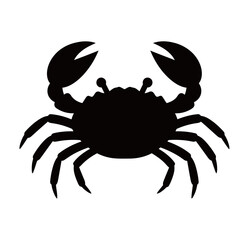 silhouette image of a crab with a transparent background