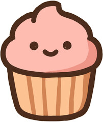 vector illustration of a cupcake