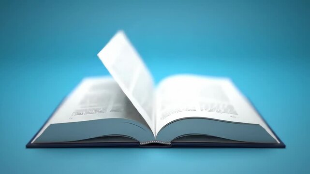 Open Book with Animated Pages