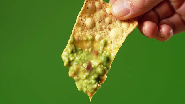 Guacamole Drip Falling on a Chip