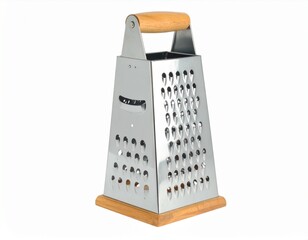 Grater for vegetables on a white background. Kitchen grater close-up.