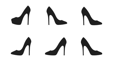 Elegant High Heel Shoe Collection in a Silhouette Style silhouette