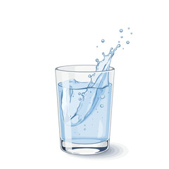 Refreshing Water Splash in Glass - Clean Hydration