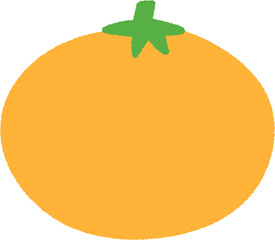 감 귤 과일 일러스트