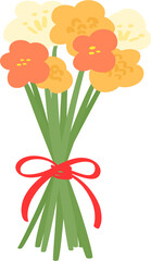 귀여운 꽃다발 일러스트