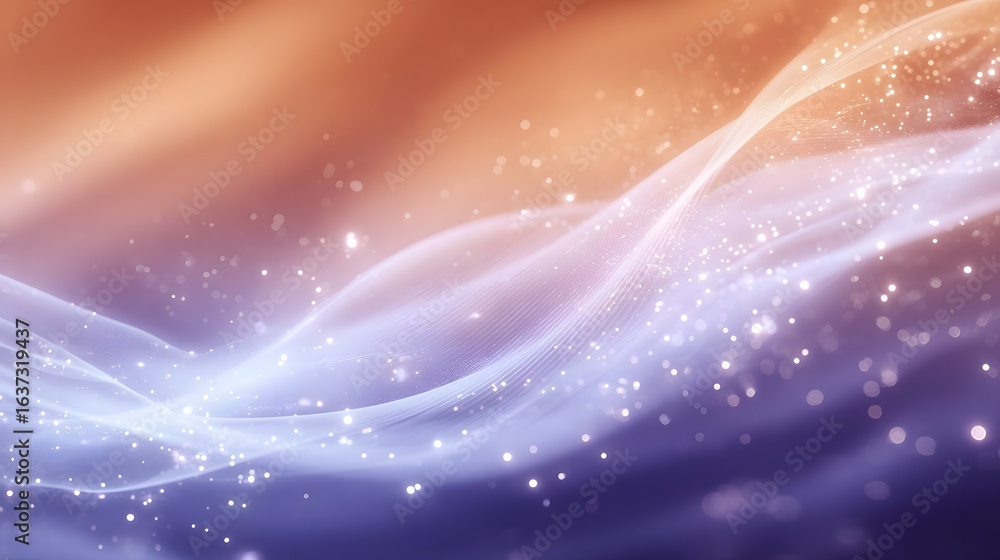 Poster abstract design with soft color gradients and flowing lines.