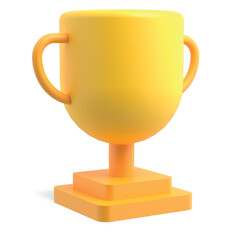 gold cup isolated on white