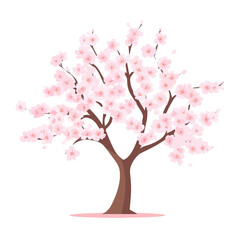 Fototapeta premium Japanese cherry tree,vector