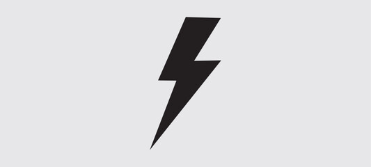 Thunderbolt icon. simple electrical energy power sign.