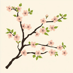 Fototapeta premium Japanese cherry blossom branches