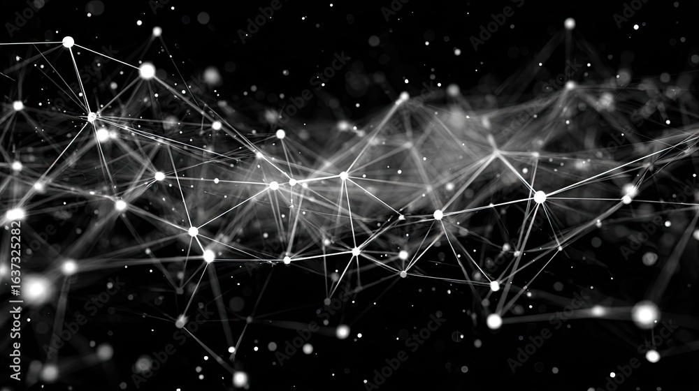Poster abstract network of interconnected points and lines (2)