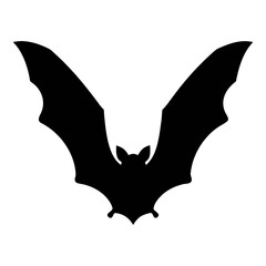 Halloween bat silhouette vector graphic for spooky season decorations and designs isolated art