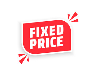 fixed price or rate tag symbol design