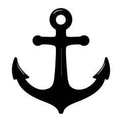 Download this classic black anchor vector image for nautical designs and maritime themed projects now