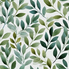 Elegant Olive Leaf Watercolor Pattern A Minimalist Design for Home Decor Textiles and More