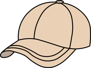 Beige Baseball Cap Vector Illustration
Vector illustration of a beige baseball cap in a simple line art and flat color design, suitable for fashion, sports, and outdoor themes.


