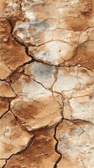 Cracked, dry earth in various shades of brown and beige