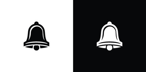 Bell icon in white and black contrast