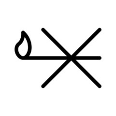 no fire allowed line icon